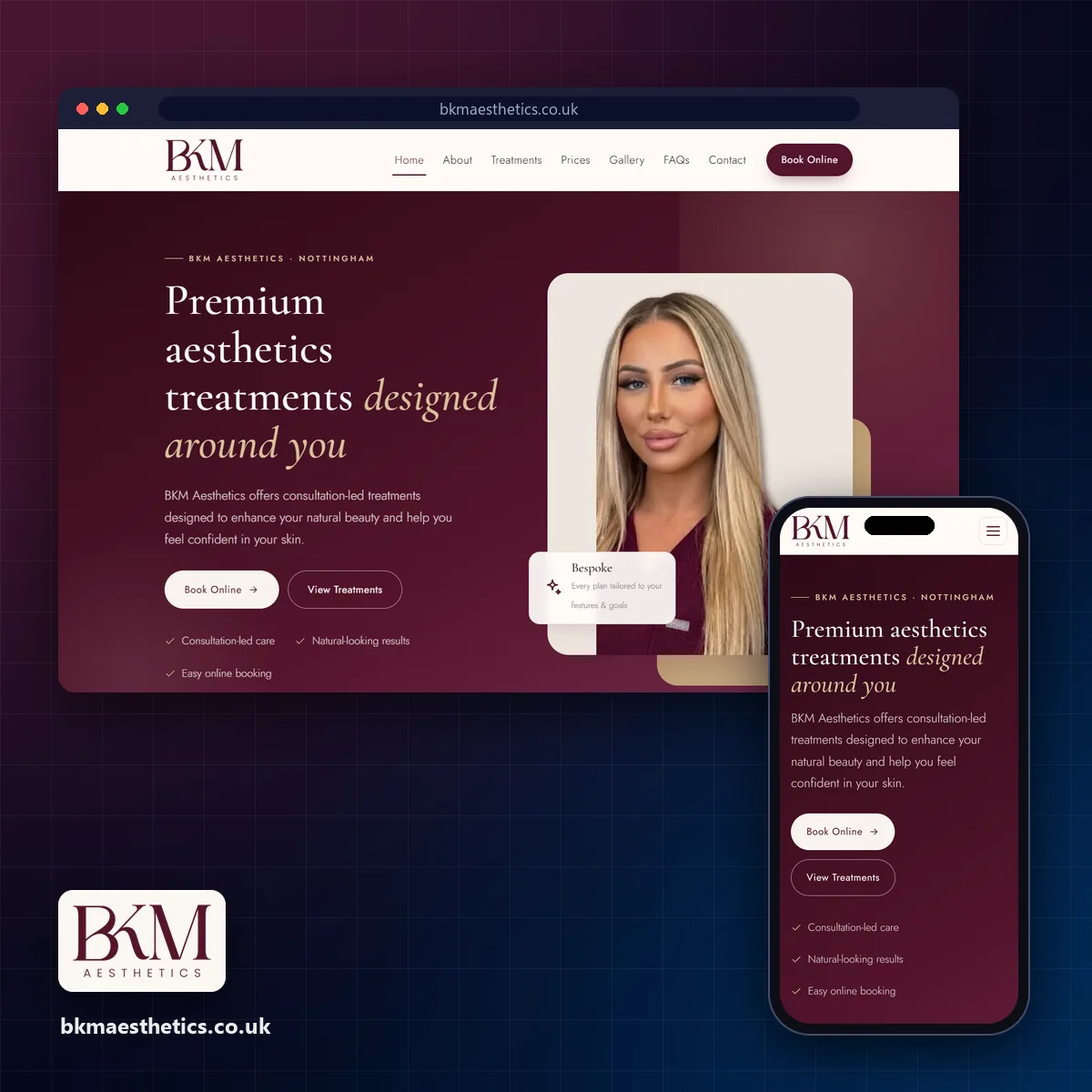 BKM Aesthetics, a Flare Agency project